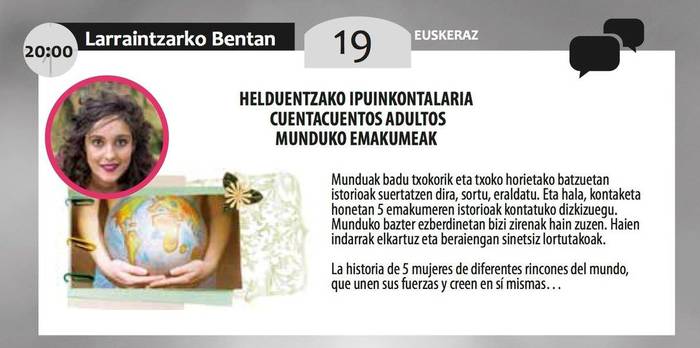 Munduko Emakumeak, helduentzako ipuinkontalaria