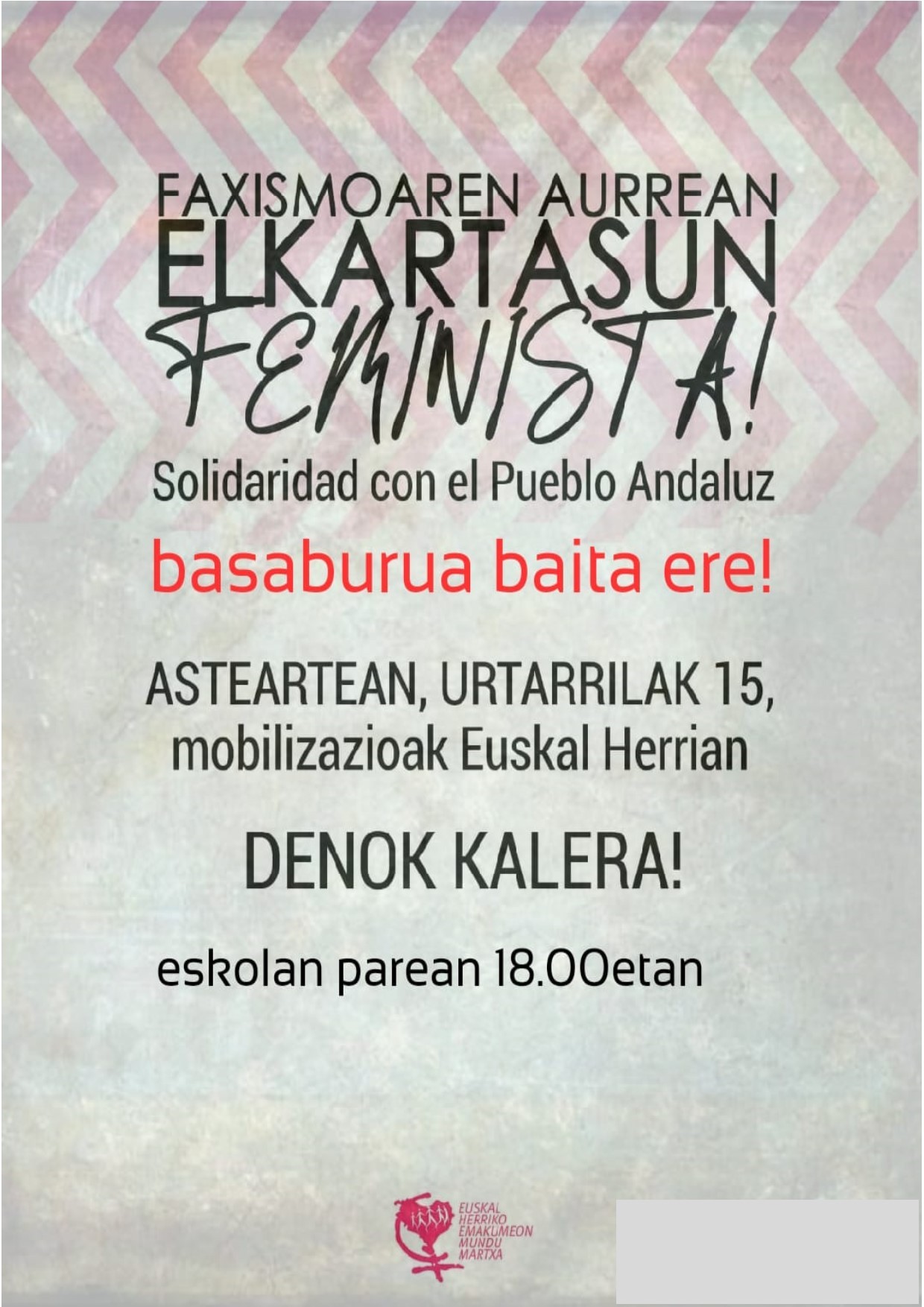 Andaluziar herriari elkartasun feminista adierazteko kontzentrazioa