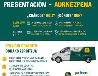 Adinduendako zerbitzu ibiltariaren aurkezpenak eginen dituzte Jauntsaratsen eta Larraintzarren