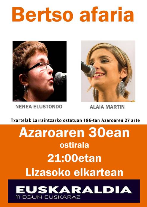 Bertso afaria Lizason