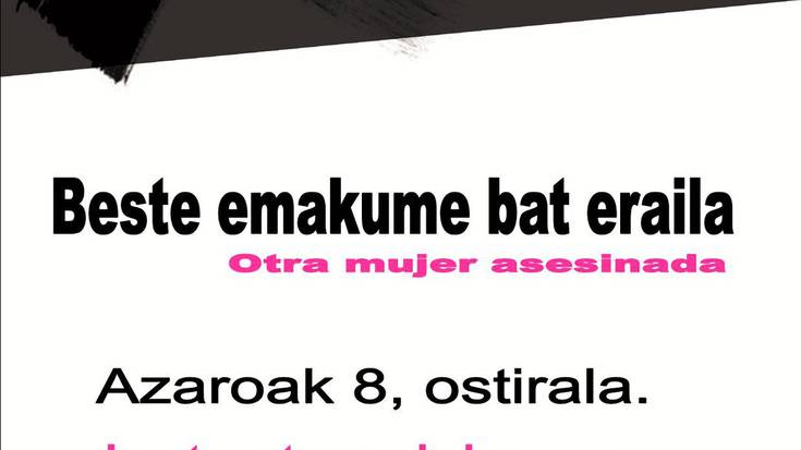 EHen izandako laugarren erailketa matxista salatzeko, elkarretaratzea