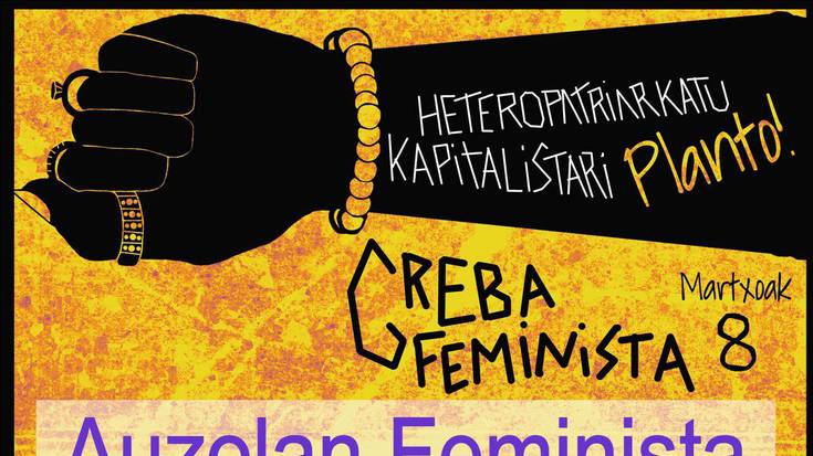 Greba feministari begira, giroa berotzen