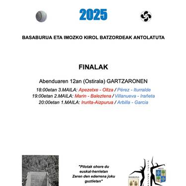 Pilota goxoko txapelketa: finalak