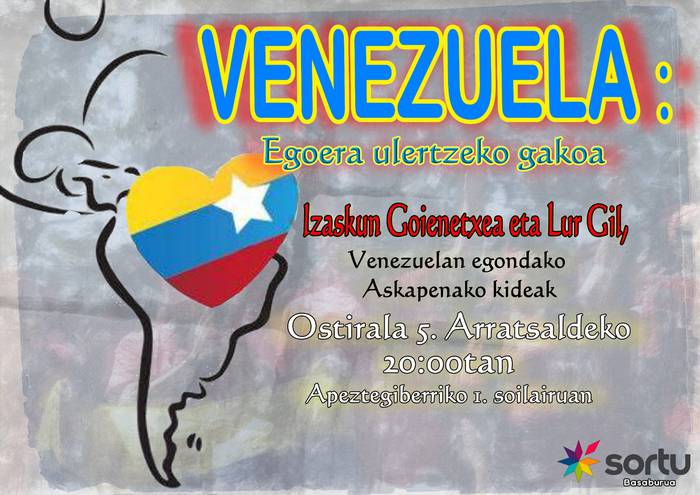 Hitzaldia: 'Venezuela, egoera ulertzeko gakoak'