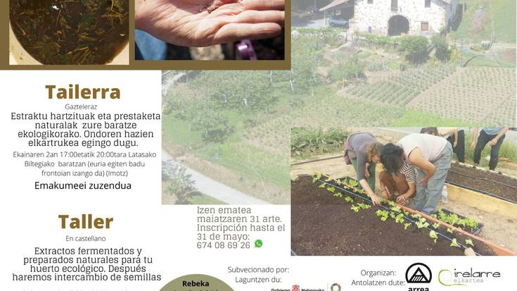 Tailerra: Prestaketa naturalak zure baratza ekologikoan