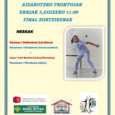 Gartzarongo XLI pilota txapelketa: neskak