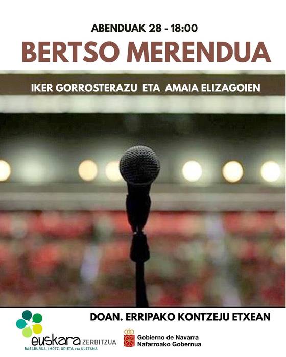 Bertso merendua: Iker Gorosterrazu eta Amaia Elizagoien