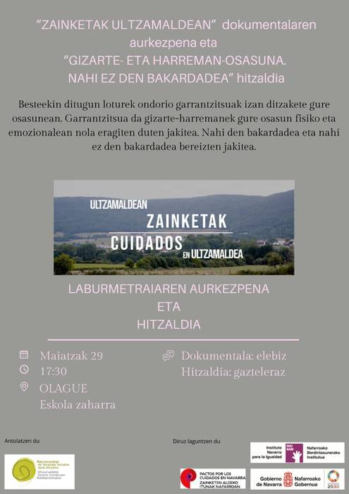 Zainketak Ultzamaldean dokumentala eta hitzaldia