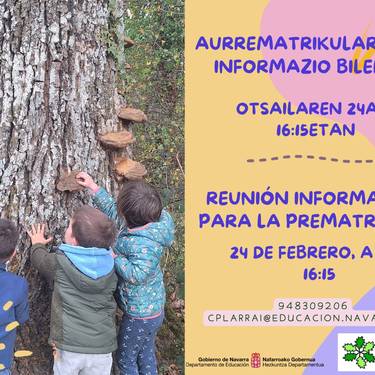 Larraintzarko ikastetxea: Aurrematrikularako informazio bilera