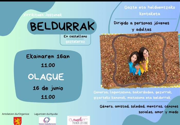'Beldurrak' gazte eta helduentzako kontaketa
