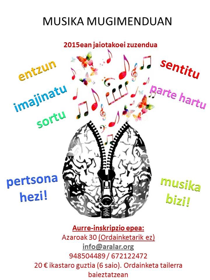 Aralar Musika Eskolan izena emateko epea ixtear da