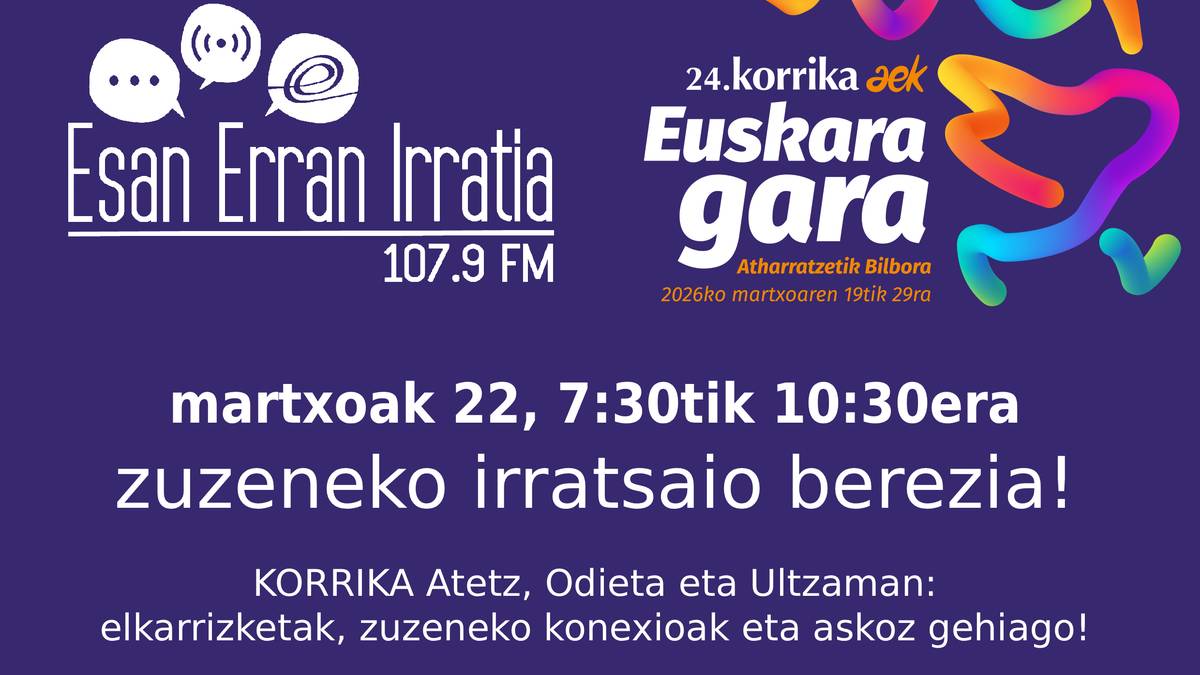 Igandean, KORRIKAko zuzeneko irratsaio berezia