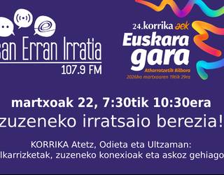 Igandean, KORRIKAko zuzeneko irratsaio berezia