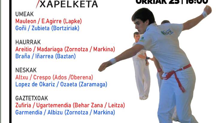 Gartzarongo XL. pilota txapelketa: finalaurrekoak