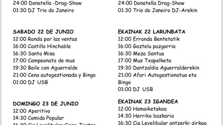 Gaur hasiko dira Urritzako jaiak