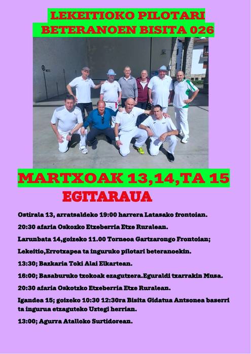 Lekeitioko pilotarien bisita