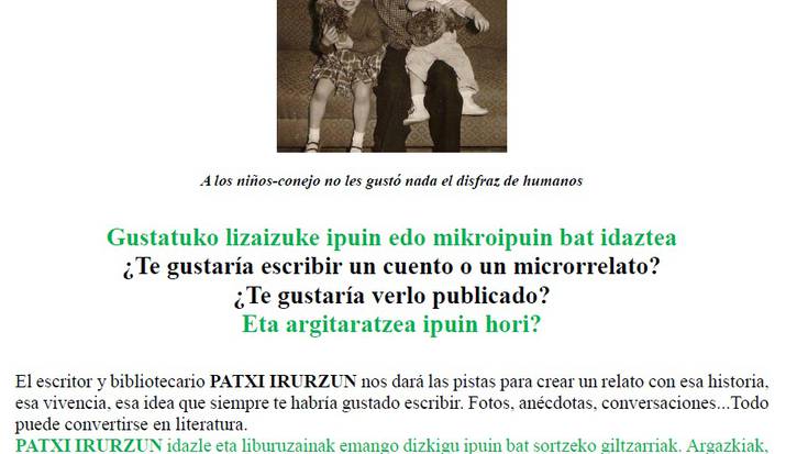 Ipuin laburrak idazteko ikastaro motza
