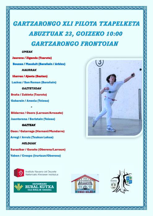 Gartzarongo pilota txapelketa, igandeko partidak