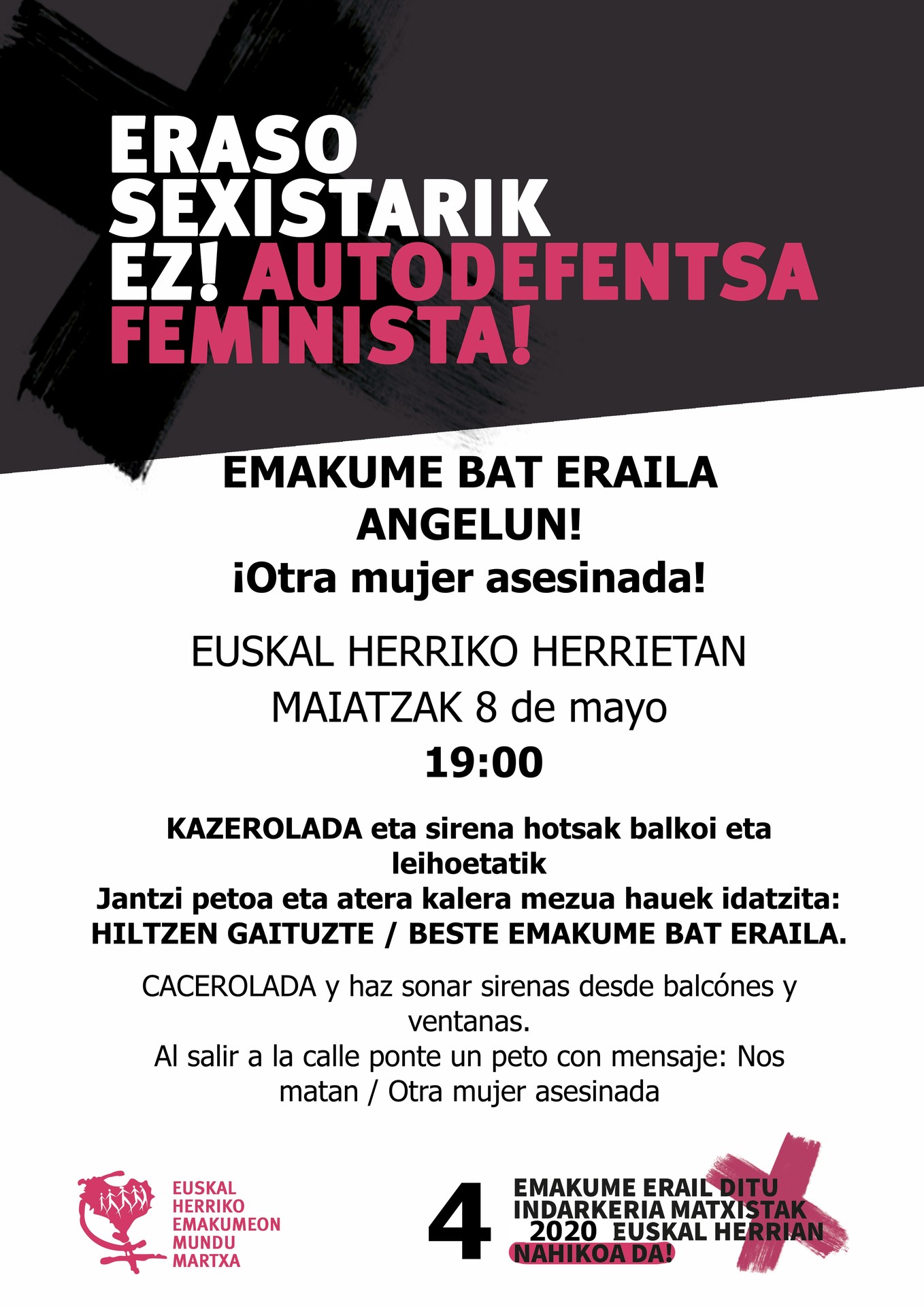 Beste erailketa matxista bat salatu du Basaburuko Bilgune Feministak
