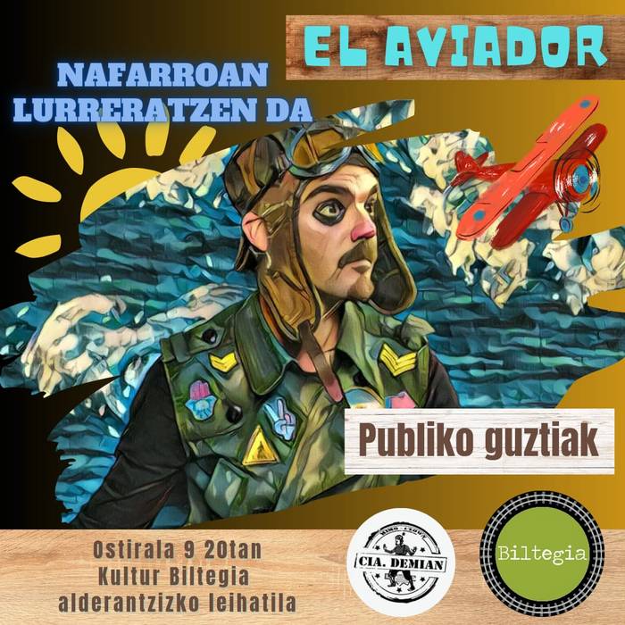Abuztuaren 9an, ostirala, El Aviador mimo eta clown ikuskizuna