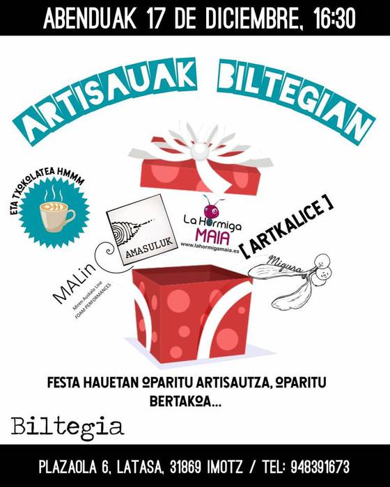 Artisauak, Biltegian