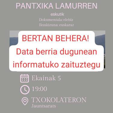BERTAN BEHERA Zainketak Ultzamaldean dokumentalaren aurkezpena