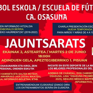 Osasuna futbol eskolaren aurkezpena