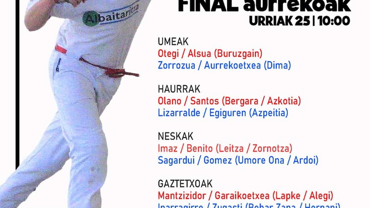 Gartzarongo pilota txapelketa: finalaurrekoak, igandea