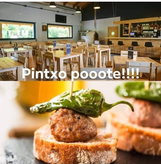 Izarpe kanpineko pintxo potea, bueltan
