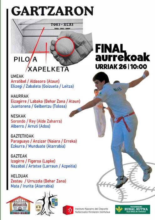 Gartzarongo XL. pilota txapelketa: finalaurrekoak