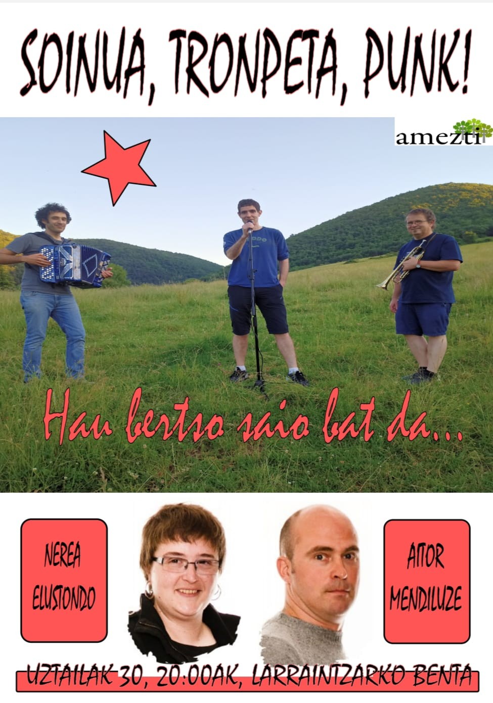 Ostiral honetan, bertso saio musikatua Larraintzarren
