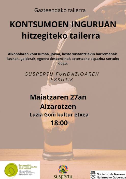 Kontsumoen inguruan hitz egiteko tailerra