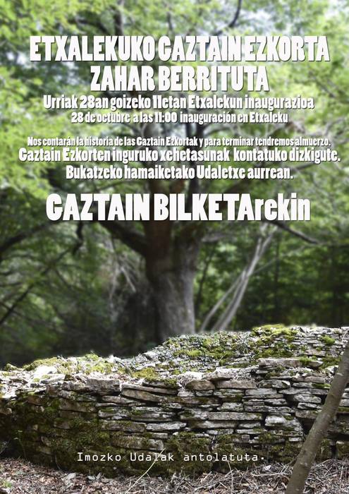 Etxalekuko gaztainkorta zaharberrituaren inaugurazioa