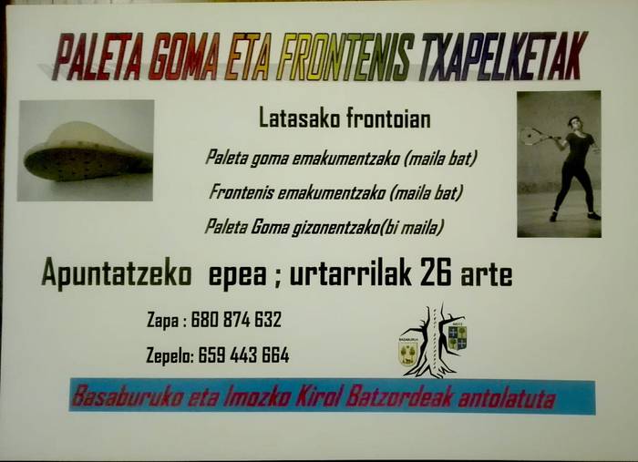 Paleta goma eta frontenis txapelketa, Latasan