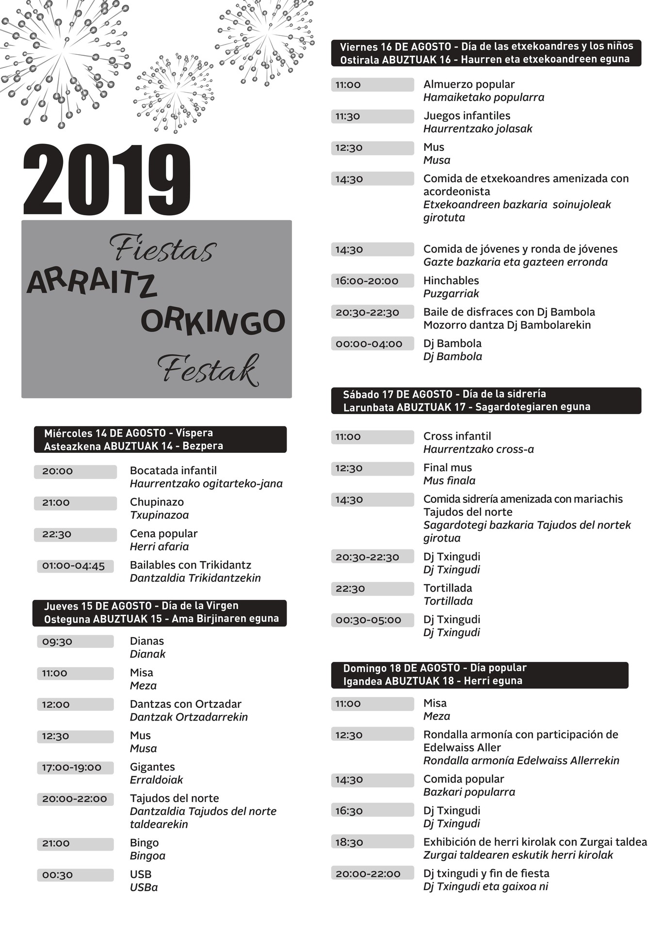 Besta gehiago: Arraitz-Orkingo festak!