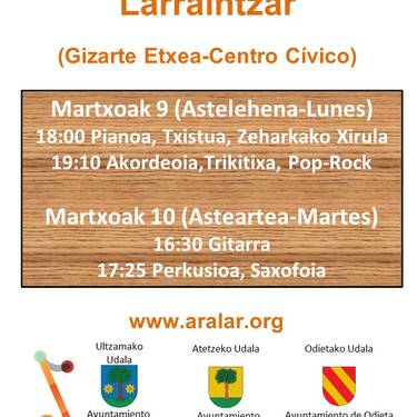 Aralar Musika Eskola: Larraintzarko emanaldiak