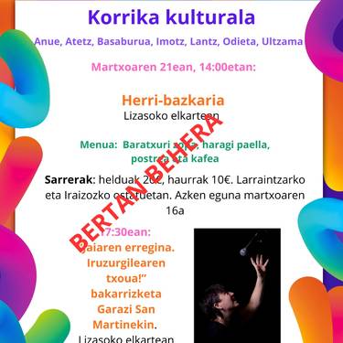 Bertan Behera: Herri bazkaria eta bakarrizketa