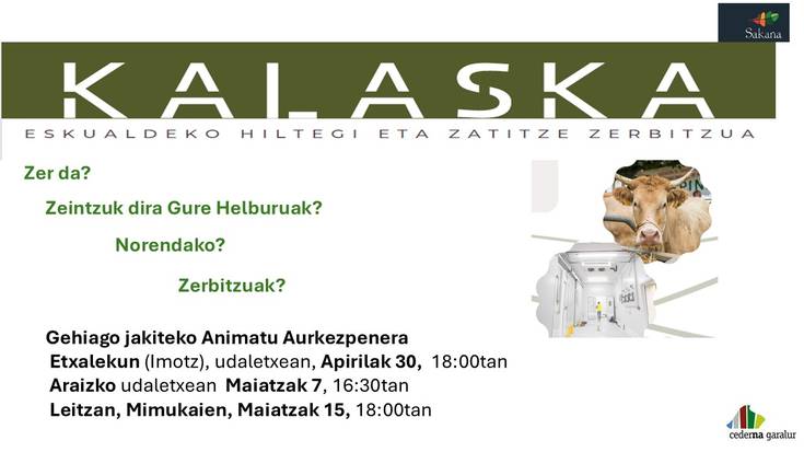 Kalaska hiltegi eta zatitze zerbitzuaren aurkezpena